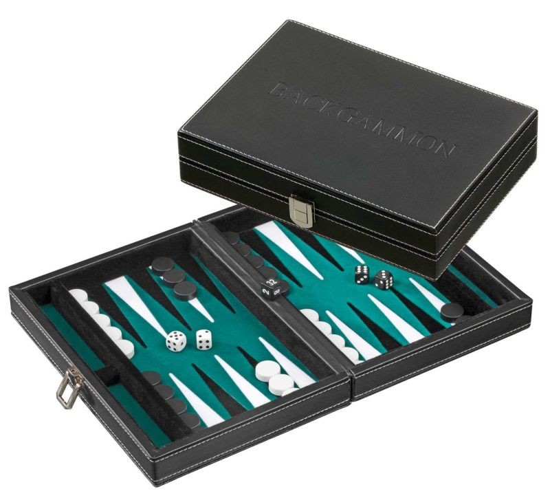Philos 1714 - Backgammon Tinos grün klein magnetisch