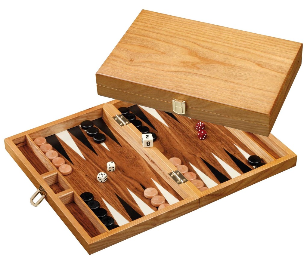 Philos 1165 - Backgammon Mathraki klein Holz Kassette