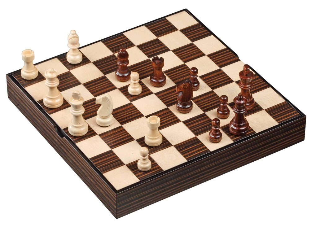 Philos 2734 - Schachset Holz magnetisch Feld 34mm