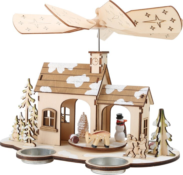 Image of Small foot 1292 - Weihnachtspyramide Advent Holz/Metall Höhe 21cm