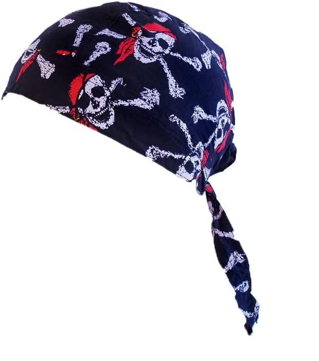 BestSaller 1325 - Piraten Bandana/Kopftuch mit Totenköpfen