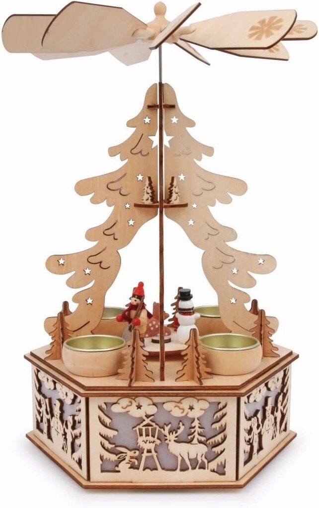 Image of Small foot 6866 - Winterpyramide mit Beleuchtung Holz Höhe 32cm