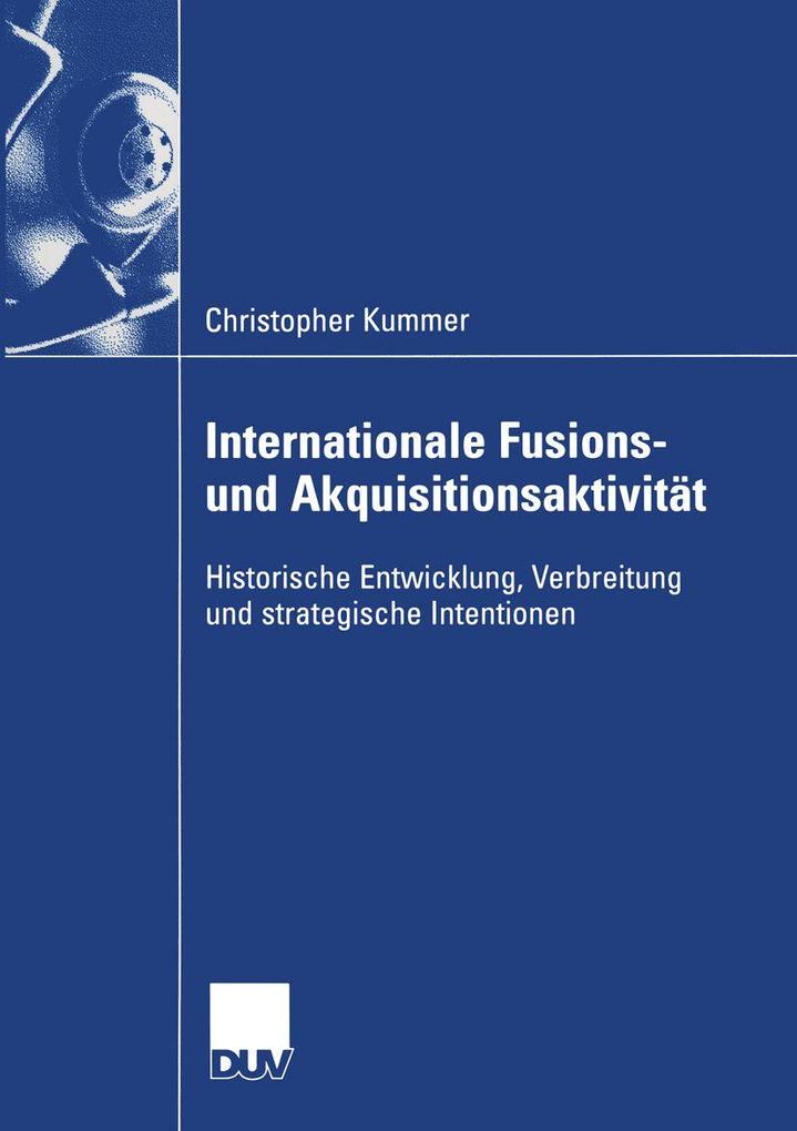 Internationale Fusions- und Akquisitionsaktivität
