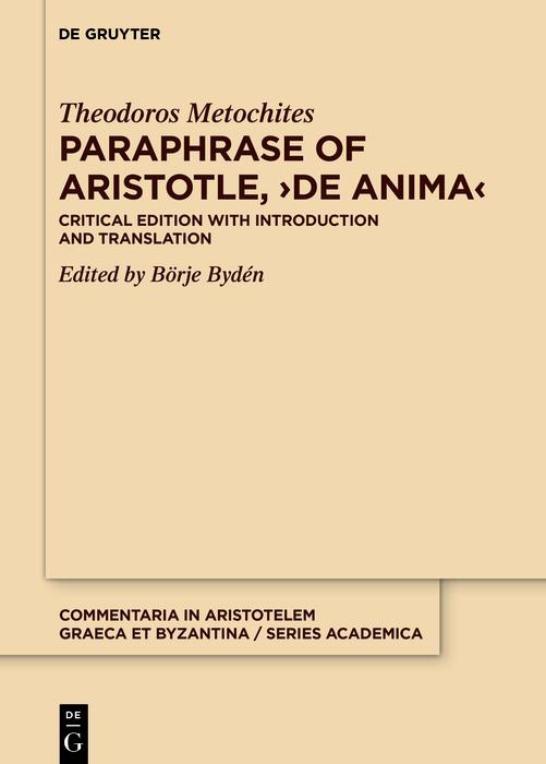Paraphrase of Aristotle De anima