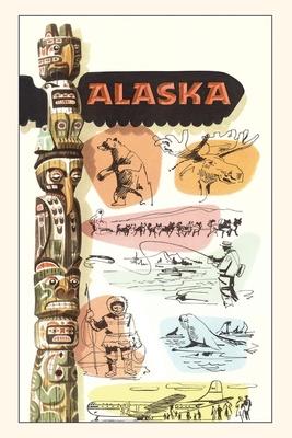 Vintage Journal Travel Poster for Alaska