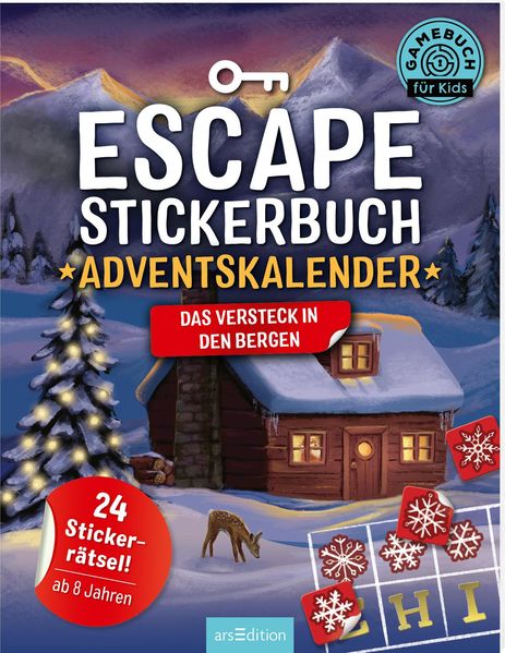 Escape-Stickerbuch - Adventskalender - Das Versteck in den Bergen