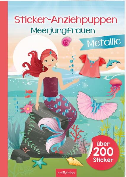 Image of Sticker-Anziehpuppen Metallic - Meerjungfrauen