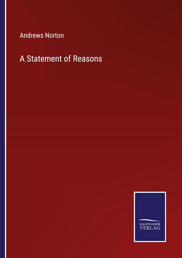 A Statement of Reasons
