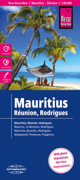 Reise Know-How Landkarte Mauritius Réunion Rodrigues (1:90.000)