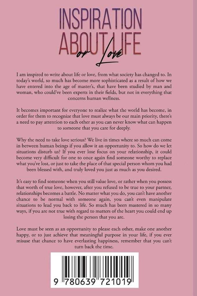 Inspiration About Life Or Love