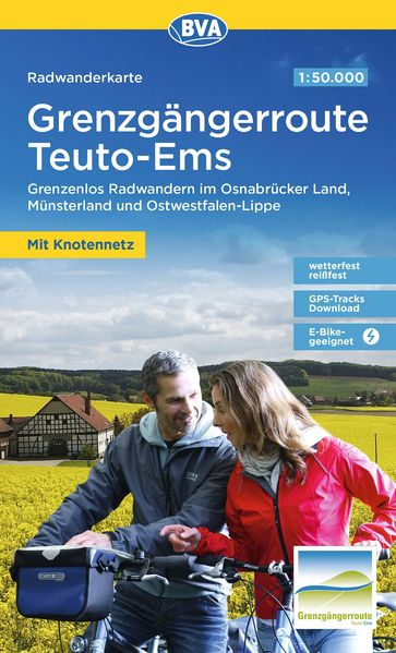 Radwanderkarte BVA Radwandern auf der Grenzgängerroute Teuto-Ems 1:50.000 reiß- und wetterfest GPS-Tracks Download