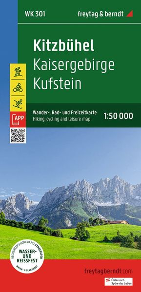 freytag & berndt Wanderkarte WK 301 Kitzbühel Kaisergebirge - Kufstein 1:50.000
