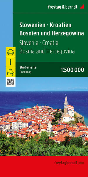 Slowenien - Kroatien - Bosnien und Herzegowina Straßenkarte 1:500.000 freytag & berndt