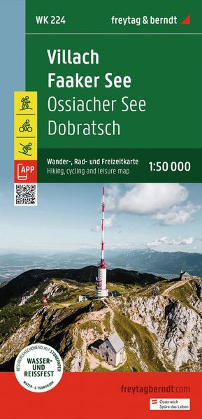 freytag & berndt Wanderkarte WK 224 Villach - Faaker See Ossiacher See - Dobratsch 1:50.000