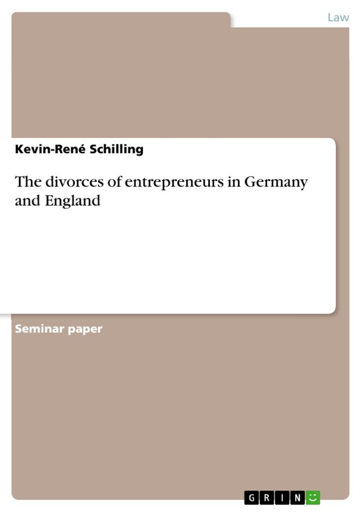 The divorces of entrepreneurs in Germany and England