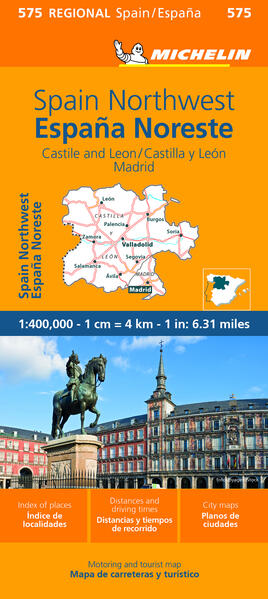 Spain Northwest - Castilla y - León Madrid Regional Map 575