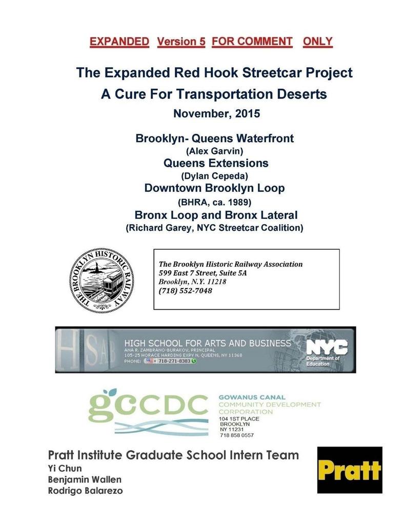 The Expanded Red Hook Streetcar Project | A Cure For Transportation Deserts