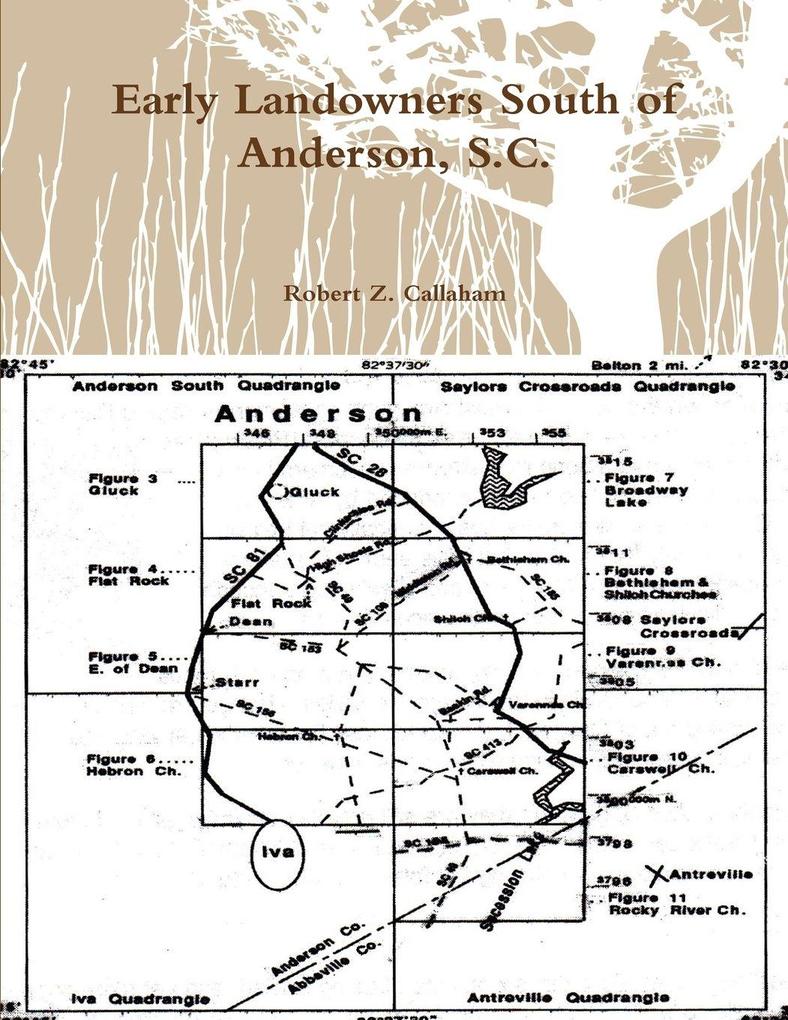 Early Landowners South of Anderson S.C.