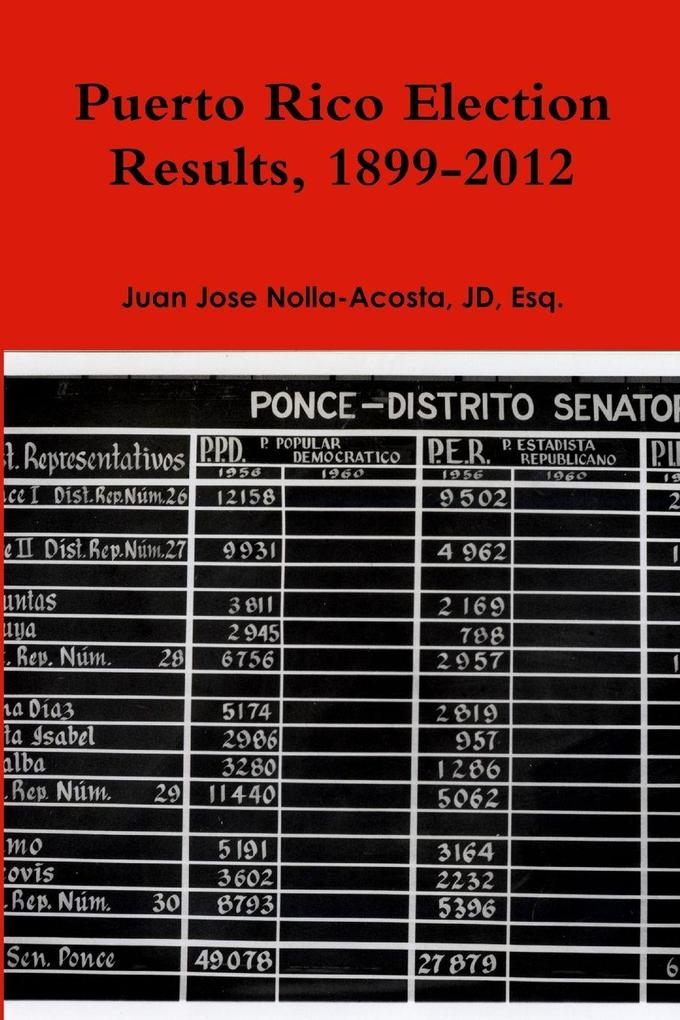 Puerto Rico Election Results 1899-2012