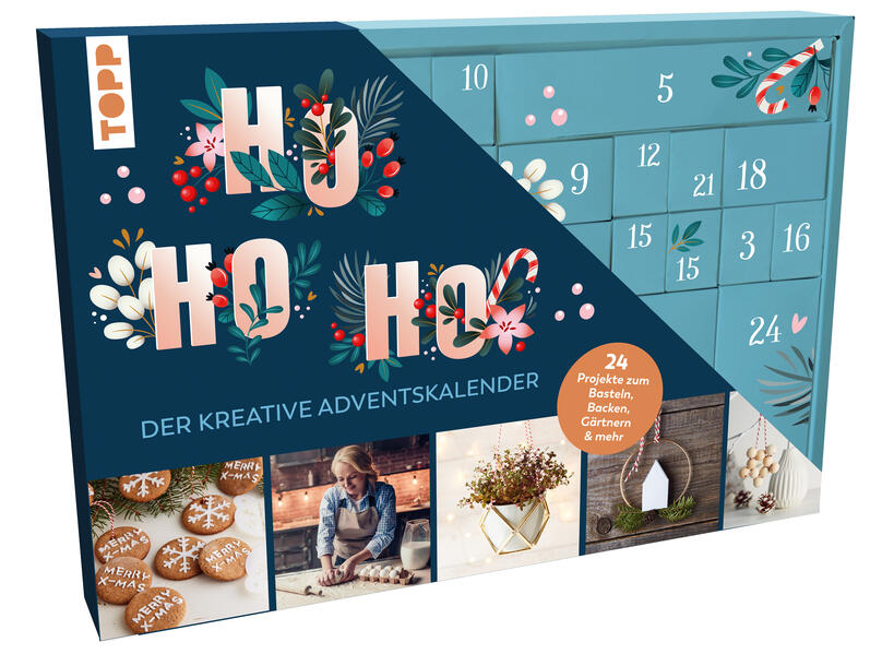 Ho Ho Ho - Der kreative Adventskalender. 24 Projekte zum Basteln Backen Gärtnern und mehr. Mit Anleitungsbuch und Material