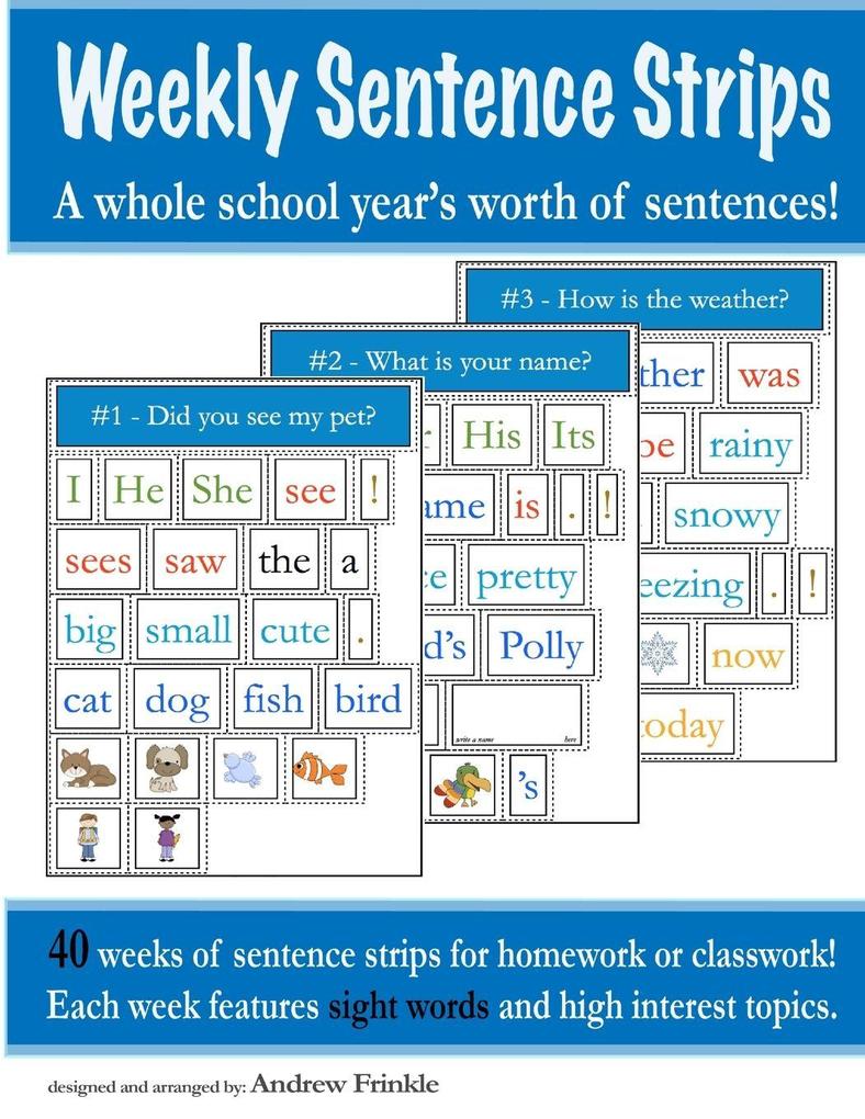Weekly Sentence Strips