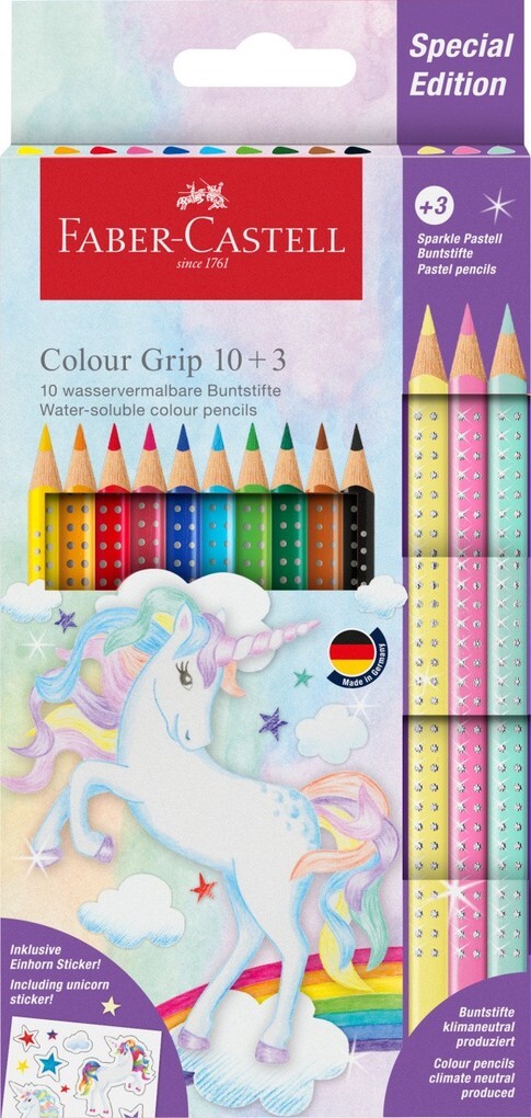 Buntstift Colour Grip Einhorn 10+3
