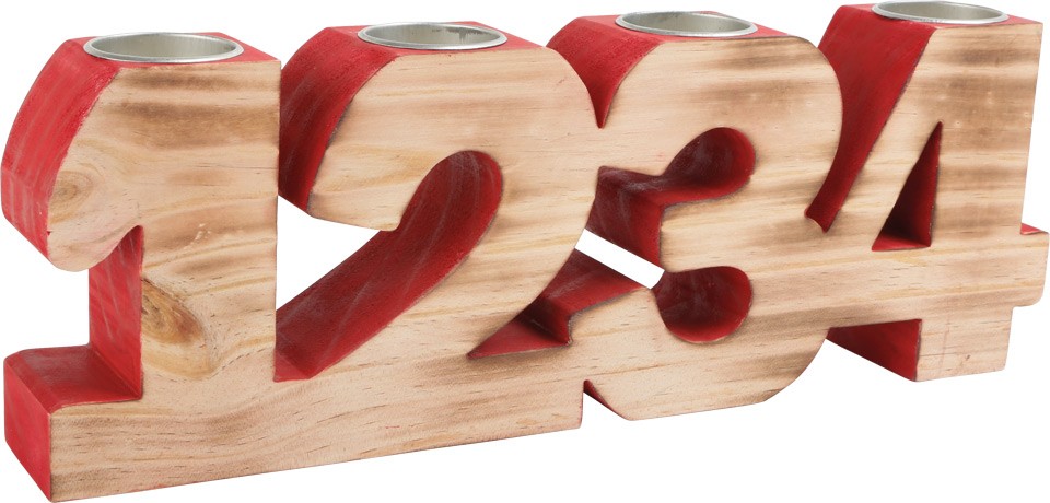 Small foot 2742 - Kerzenhalter Advent Holz 24x12x5cm