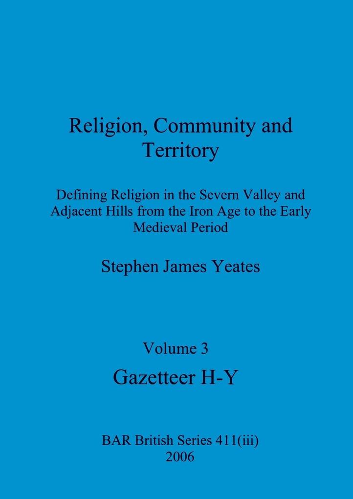 Religion Community and Territory Volume 3