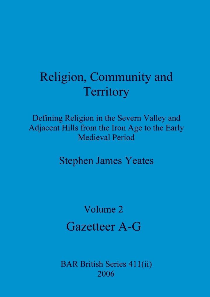 Religion Community and Territory Volume 2