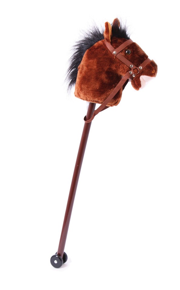 Small foot 4105 - Steckenpferd Donner mit Geräusch-Funktion Holz/Plüsch braun Länge: 88cm