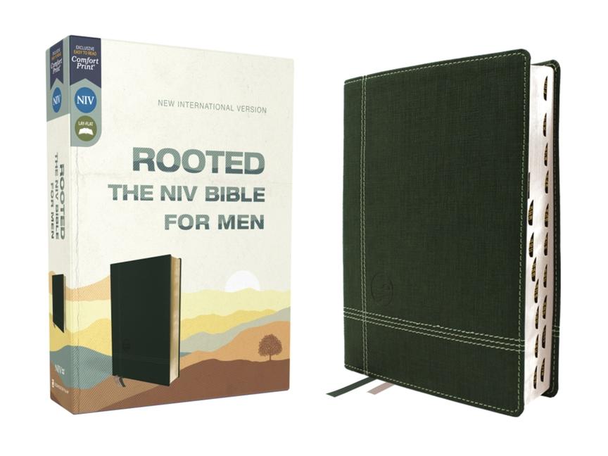 Rooted: The NIV Bible for Men Leathersoft Green Comfort Print