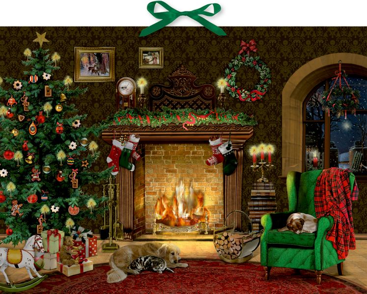 Coppenrath - Edition Barbara Behr - Kaminzimmer Wand-Adventskalender
