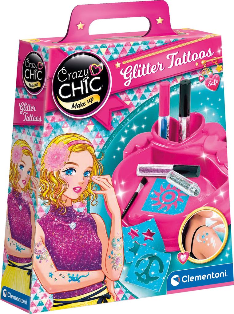 Clementoni - Crazy Chic - Glitzer-Tattoos