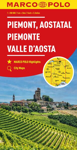 MARCO POLO Regionalkarte Italien 01 Piemont Aostatal 1:200.000