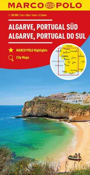 MARCO POLO Regionalkarte Algarve Portugal Süd 1:200.000