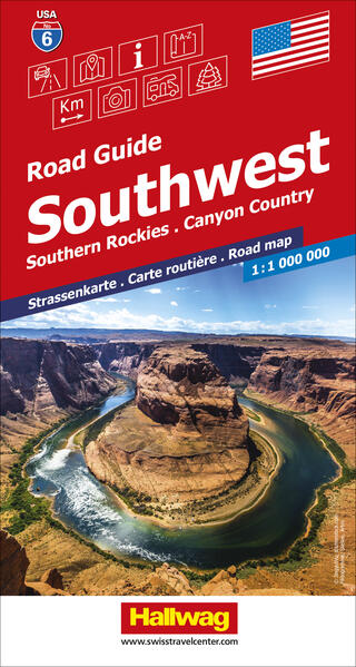 Southwest Southern Rockies Canyon Country Strassenkarte 1:1 Mio Road Guide Nr. 6