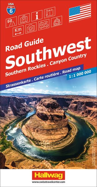 Hallwag Strassenkarte USA Southwest 1:1 Mio.