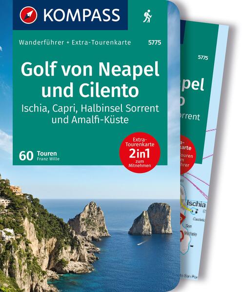 KOMPASS Wanderführer Golf von Neapel Ischia Capri Halbinsel Sorrent Amalfi-Küste und Cilento 60 Touren mit Extra-Tourenkarte
