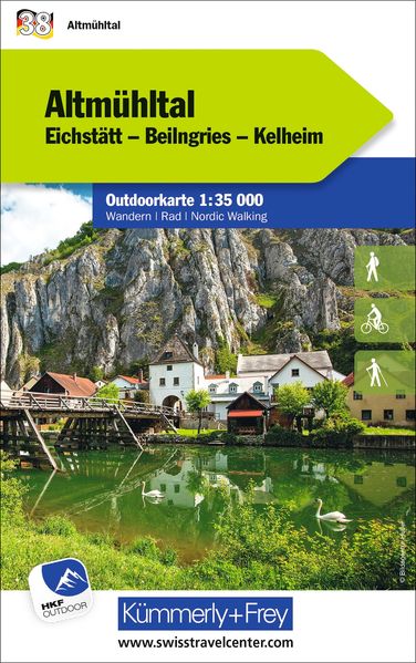 Kümmerly+Frey Outdoorkarte Deutschland 38 Altmühltal 1:35.000