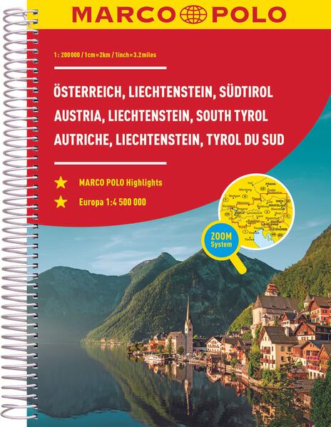 MARCO POLO Reiseatlas Österreich Liechtenstein Südtirol 1:200.000