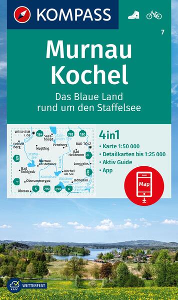 KOMPASS Wanderkarte 7 Murnau Kochel - Das blaue Land rund um den Staffelsee 1:50.000