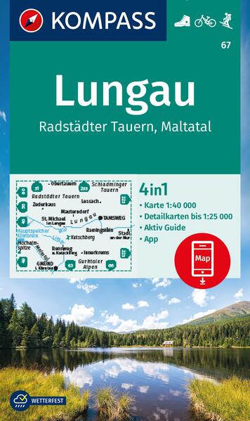 Kompass Karten GmbH Kompass Wanderkarte 67 Lungau Radstädter Tauern Maltatal 1, 40.000