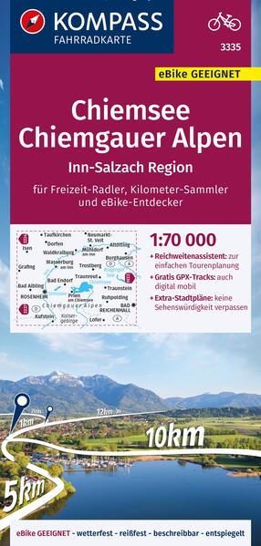 KOMPASS Fahrradkarte 3335 Chiemsee - Chiemgauer Alpen 1:70.000
