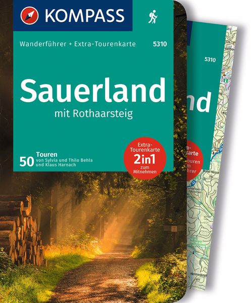 Kompass Karten GmbH Kompass Wanderführer Sauerland Mit Rothaarsteig 50 Touren Mit Extra-Tourenkarte