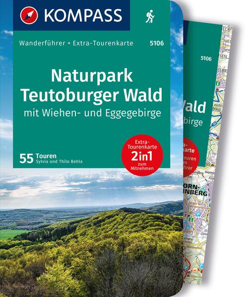 KOMPASS Wanderführer Naturpark Teutoburger Wald mit Wiehen- und Eggegebirge 55 Touren mit Extra-Tourenkarte