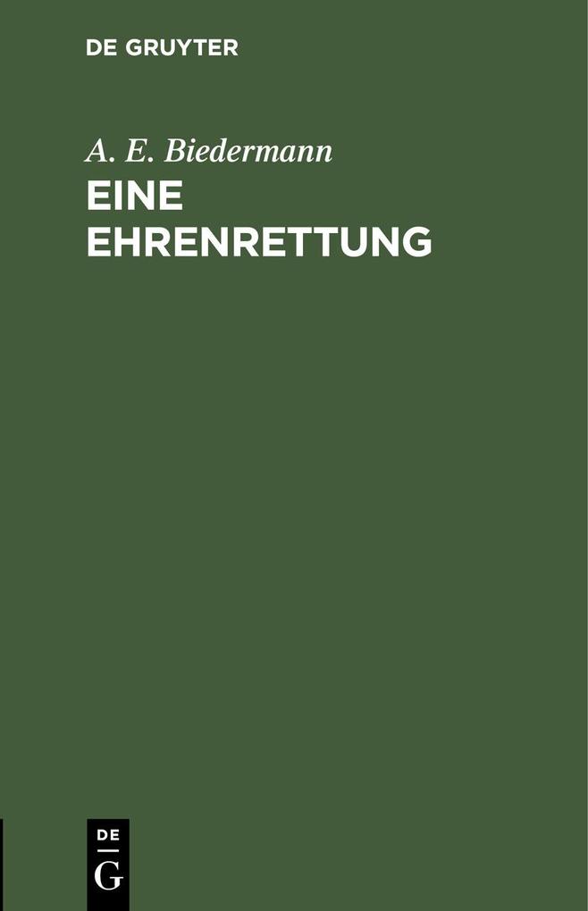 Eine Ehrenrettung