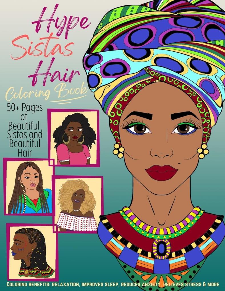 Hype Sistas Hair Adult Coloring Book for Black Women