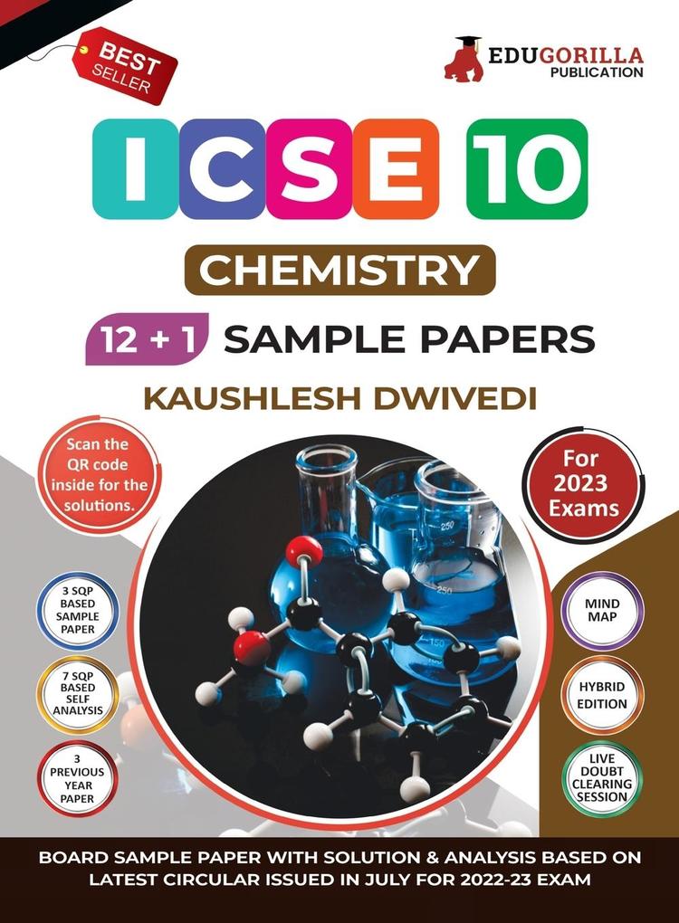 ICSE Class X - Chemistry Sample Paper Book | 12 +1 Sample Paper | According to the latest syllabus prescribed by CISCE