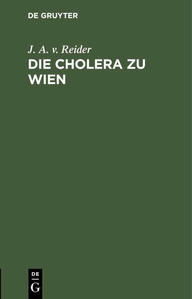 Die Cholera zu Wien