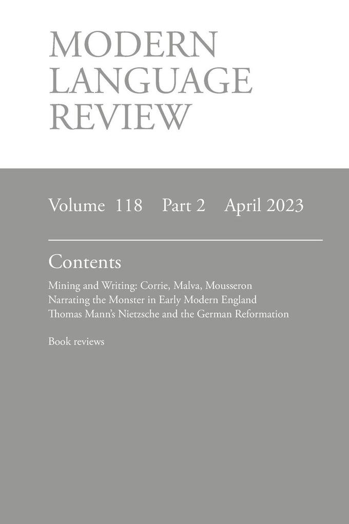 Modern Language Review (118